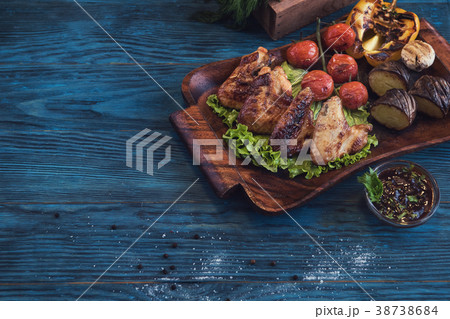 Grilled chicken meat Grilled chicken meat 38738684