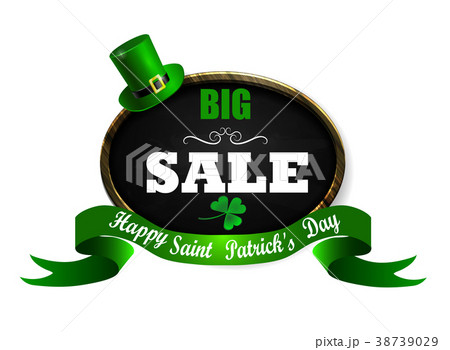 Sale poster for St. Patrick s Day. Vector Sale poster for St. Patrick s Day. Vector 38739029