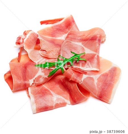 Italian prosciutto crudo or spanish jamon. Raw ham 38739606