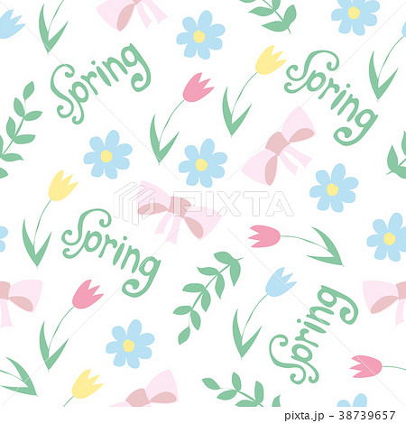Vector floral pattern in doodle style with flowers 38739657
