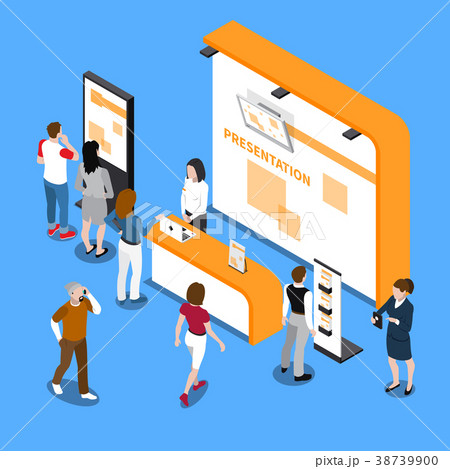 Promotion Stands Isometric Composition 38739900