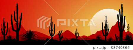 Mexico desert sunset 1 38740366