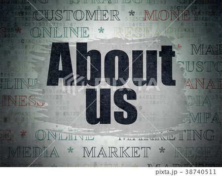 Advertising concept: About Us on Digital Data Advertising concept: About Us on Digital Data 38740511