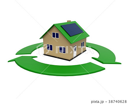 Energy efficient house, 3d rendering Energy efficient house, 3d rendering 38740628