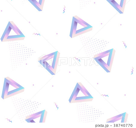 Pattern with optical illusion of infinite triangle 38740770
