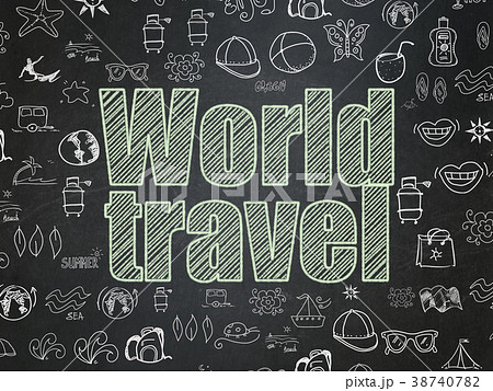 Vacation concept: World Travel on School board 38740782