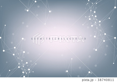 Geometric graphic background molecule and 38740811