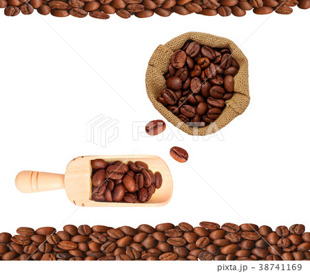 coffee beans isolated on white background 38741169