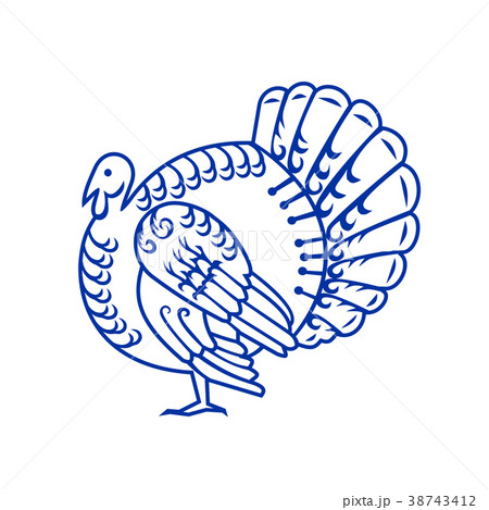Wild Turkey Side Paper Cut Wild Turkey Side Paper Cut 38743412