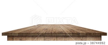 Empty wooden table perspective with clipping mask 38744992