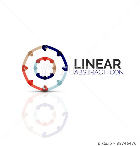 Abstract flower or star minimalistic linear icon 38746476