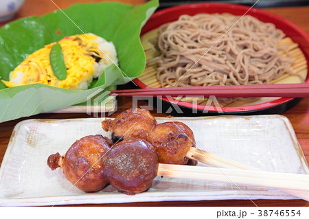 岐阜 長野の郷土料理の写真素材