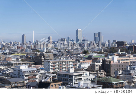 東京風景 2018年 中野駅方面から池袋方面の眺望 希少ロケーション素材 東京風景 2018年 中野駅方面から池袋方面の眺望 希少ロケーション素材 38750104