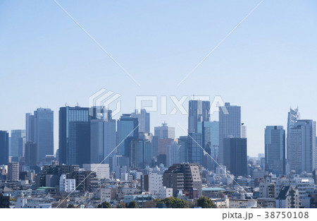 東京 新宿 2018年 中野駅方面からの眺望 希少ロケーション素材 東京 新宿 2018年 中野駅方面からの眺望 希少ロケーション素材 38750108