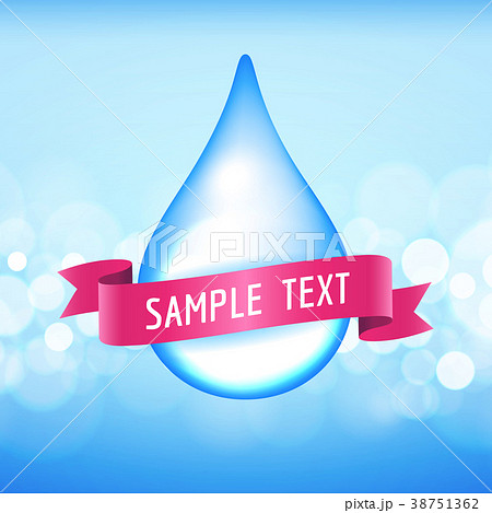 Water drop with pink ribbon 38751362