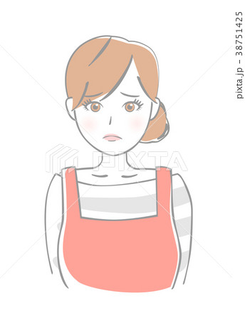 女性 エプロン 悲しい 女性 エプロン 悲しい 38751425