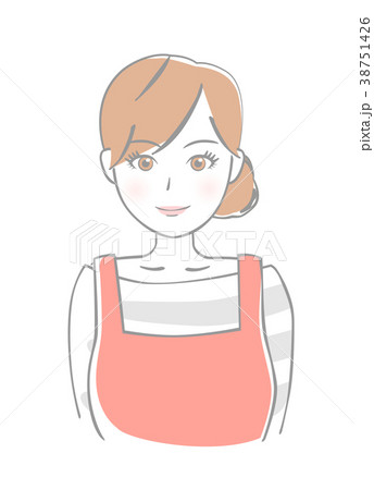女性 エプロン 笑顔 女性 エプロン 笑顔 38751426