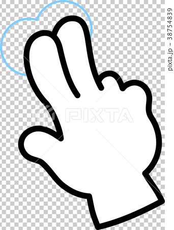 Touch Gesture Two Finger Click Stock Illustration