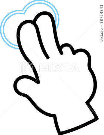 タッチジェスチャ　二本指長押し 38754841
