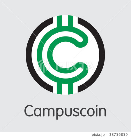 Campuscoin Virtual Currency Vector Pictogramのイラスト素材