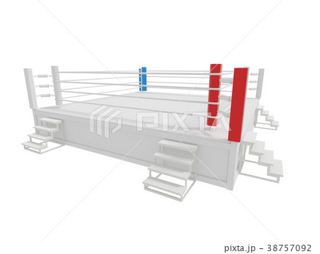 Boxing ring isolated on white background Boxing ring isolated on white background 38757092