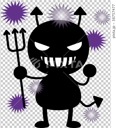 元気な虫歯菌のイラスト素材 元気な虫歯菌のイラスト素材