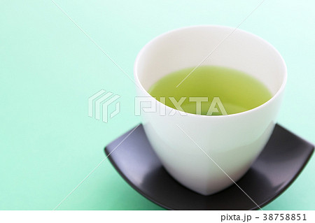 お茶と緑色の背景 38758851