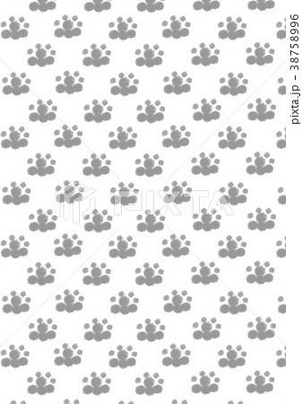 猫の肉球パターン背景のイラスト素材 38758996 Pixta