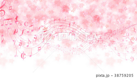 桜 春 音符 背景 桜 春 音符 背景 38759205