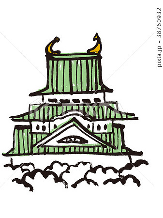 名古屋城　水彩画 38760932