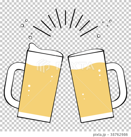 ビールで乾杯（ビアジョッキ/カラー） 38762986