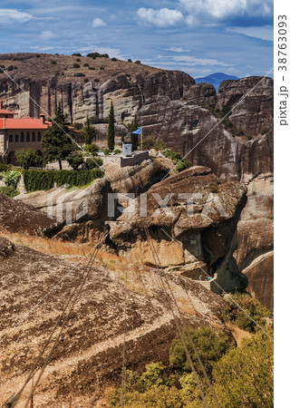 Landscape of monasteries of Meteora in Greece Landscape of monasteries of Meteora in Greece 38763093