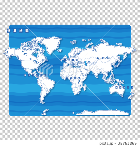 セカイ地図 白地図 日本語 のイラスト素材 セカイ地図 白地図 日本語 のイラスト素材