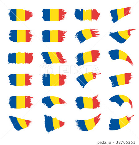 Romania flag, vector illustration 38765253