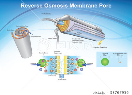Reverse Osmosis membrane pore system. 38767956