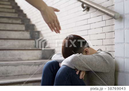 depressed man sit in underground depressed man sit in underground 38769043