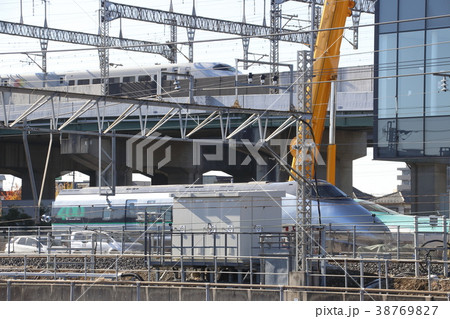 鉄道博物館　400系新幹線（建物搬入前） 38769827