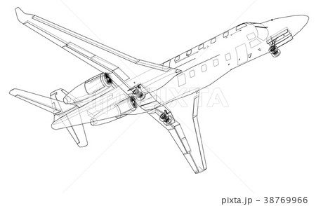 Airplane blueprint. Vector 38769966