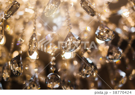 Chrystal chandelier close-up. Glamour background 38770424