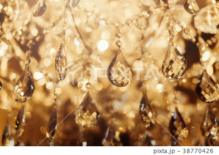 Chrystal chandelier close-up. Glamour background Chrystal chandelier close-up. Glamour background 38770426