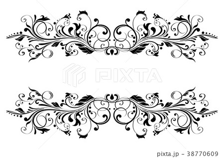 Floral decorative ornaments. Divider elements 38770609