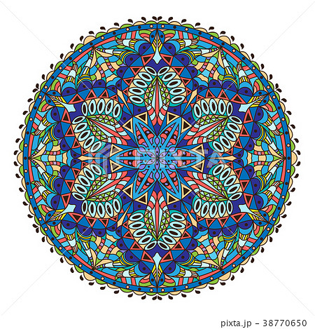 Mandala. Colored oriental decorative flower 38770650