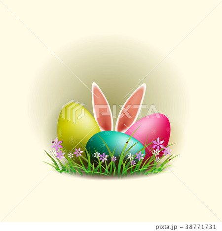 Element of design. Easter eggs with rabbit ears. Element of design. Easter eggs with rabbit ears. 38771731
