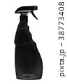 Black plastic bottle with trigger-spray on a white 38773408