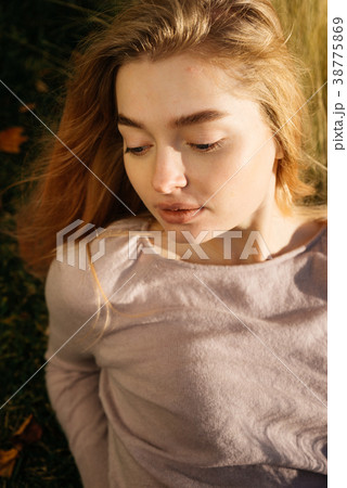 girl enjoying the spring sun, posing outdoors girl enjoying the spring sun, posing outdoors 38775869