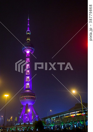 東方明珠塔夜景(中国-上海) 東方明珠塔夜景(中国-上海) 38779868