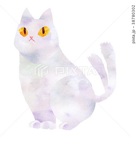 猫又 白猫のイラスト素材 38780302 Pixta