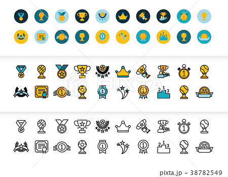 Black and color outline icons, thin stroke line Black and color outline icons, thin stroke line 38782549