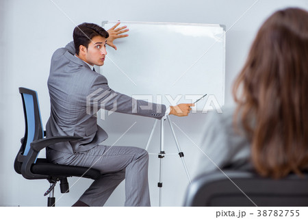 Business presentation in the office with man and 38782755