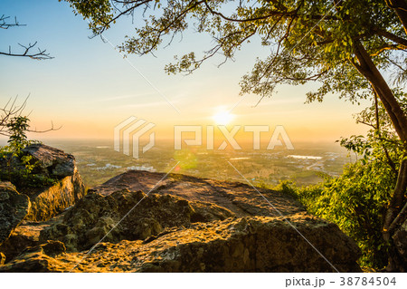 Aerial view landscape from the top of mountain Aerial view landscape from the top of mountain 38784504